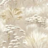 neutral botanical wallpaper from casadeco