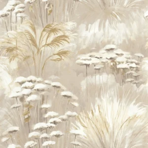 neutral botanical wallpaper from casadeco