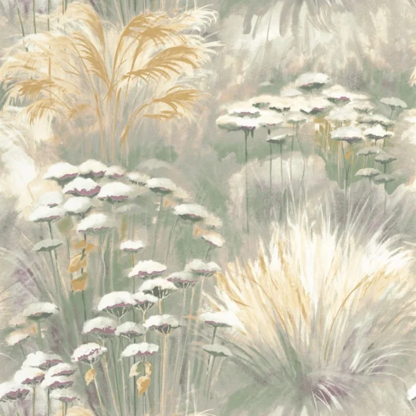 green botanical wallpaper from casadeco