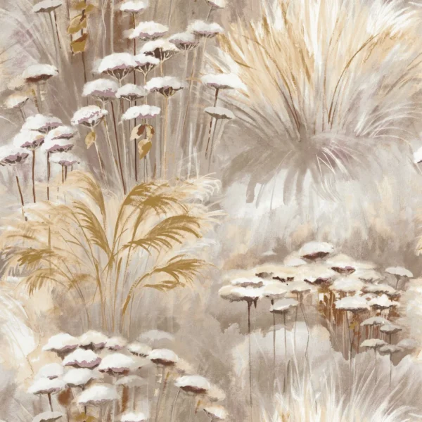 brown botanical wallpaper from casadeco