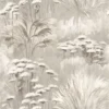 black-grey botanical wallpaper from casadeco