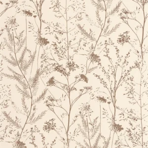 neutral botanical wallpaper from casadeco
