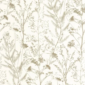 neutral botanical wallpaper from casadeco