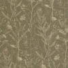 brown botanical wallpaper from casadeco