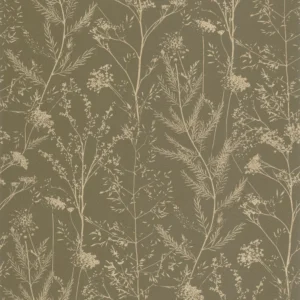 brown botanical wallpaper from casadeco