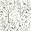 white botanical wallpaper from casadeco