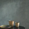blue plain wallpaper and coffee table with wallpaper