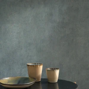blue plain wallpaper and coffee table with wallpaper
