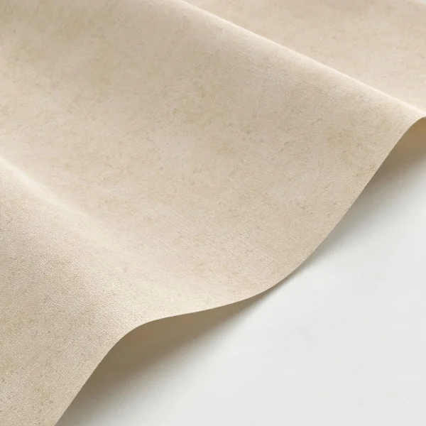Mur A La Chaux Wallpaper - Beige Argile by neutral plain wallpaper and wave with wallpaper