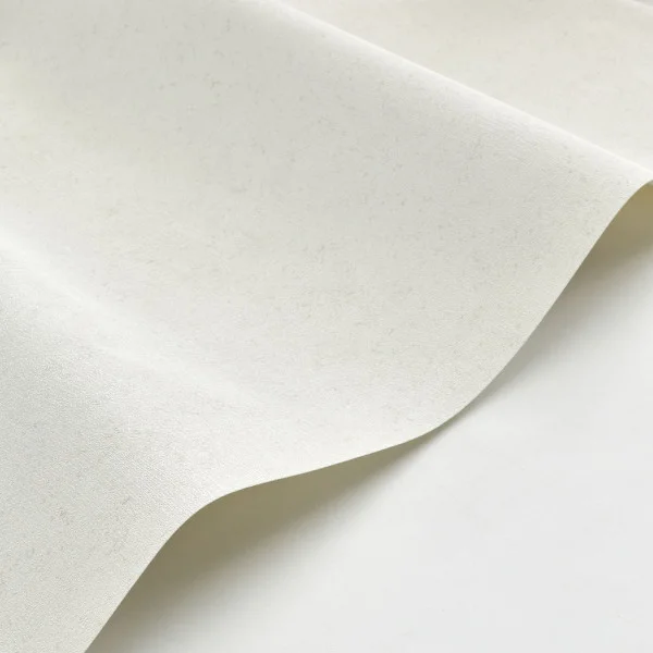 Mur A La Chaux Wallpaper - Blanc Albâtre by white plain wallpaper and wave with wallpaper