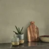 black-grey plain wallpaper and dining table with