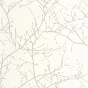 white botanical wallpaper from casadeco