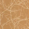 orange botanical wallpaper from casadeco
