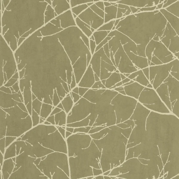 Vancouver Wallpaper - Vert Olive by green botanical wallpaper from casadeco