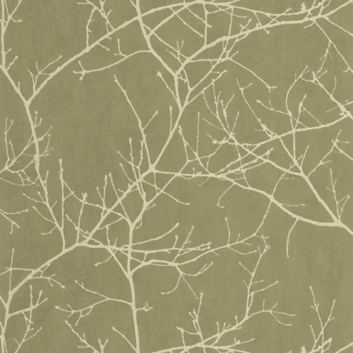 Vancouver Wallpaper - Vert Olive swatch