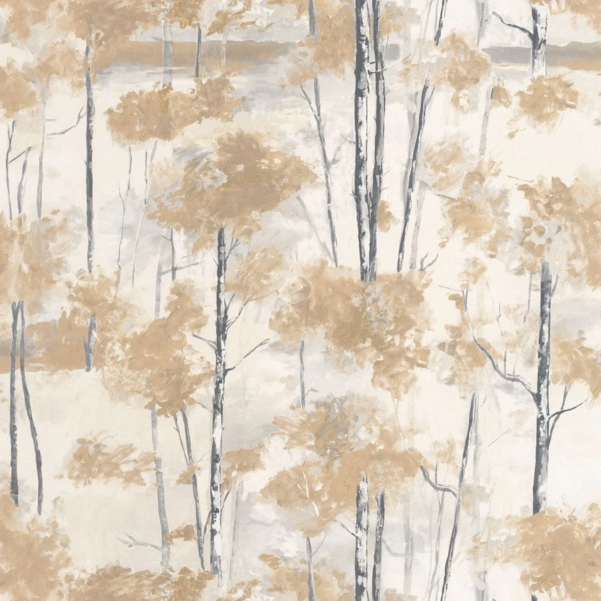 orange botanical wallpaper from casadeco