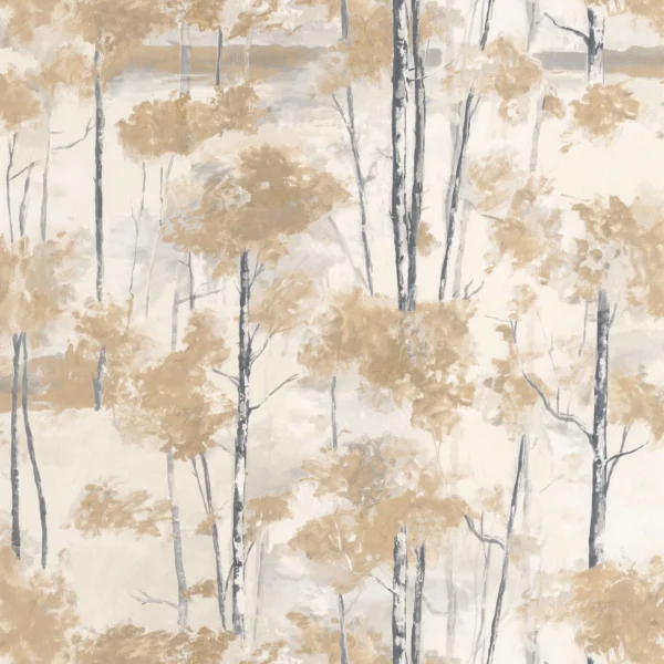 Skandinavia Wallpaper - Beige Sable by orange botanical wallpaper from casadeco