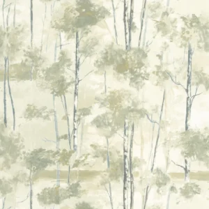 green botanical wallpaper from casadeco