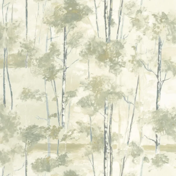 Skandinavia Wallpaper - Vert Lichen by green botanical wallpaper from casadeco