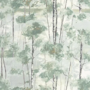 green botanical wallpaper from casadeco