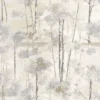 black-grey botanical wallpaper from casadeco
