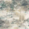 black-grey botanical wallpaper from casadeco