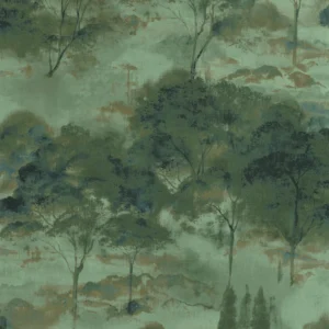 green botanical wallpaper from casadeco