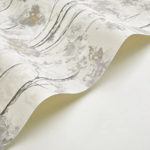 Skandinavia Wallpaper - Noir Gravure by black-grey botanical wallpaper and wallpaper with wave