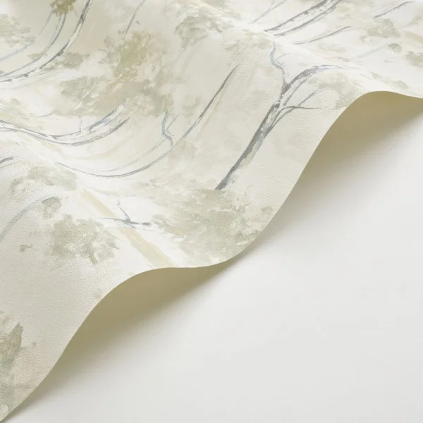 Skandinavia Wallpaper - Vert Lichen by green botanical wallpaper and wallpaper with wave