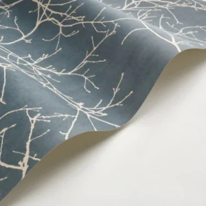 blue botanical wallpaper and wallpaper with wave