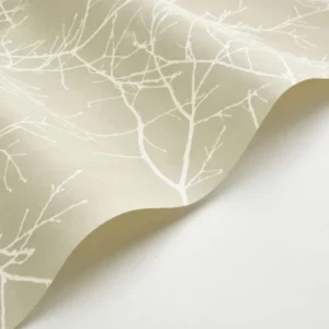 neutral botanical wallpaper and wallpaper with wave