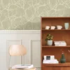 green botanical wallpaper and with