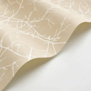 neutral botanical wallpaper and wallpaper with wave