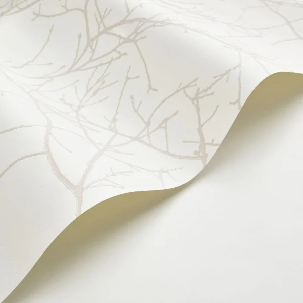 Vancouver Wallpaper - Blanc Neige by white botanical wallpaper and wallpaper with wave