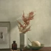 green plain wallpaper and wall with vases