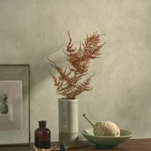 green plain wallpaper and wall with vases