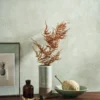 blue plain wallpaper and wall with vases