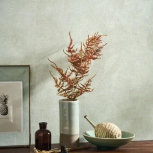 blue plain wallpaper and wall with vases