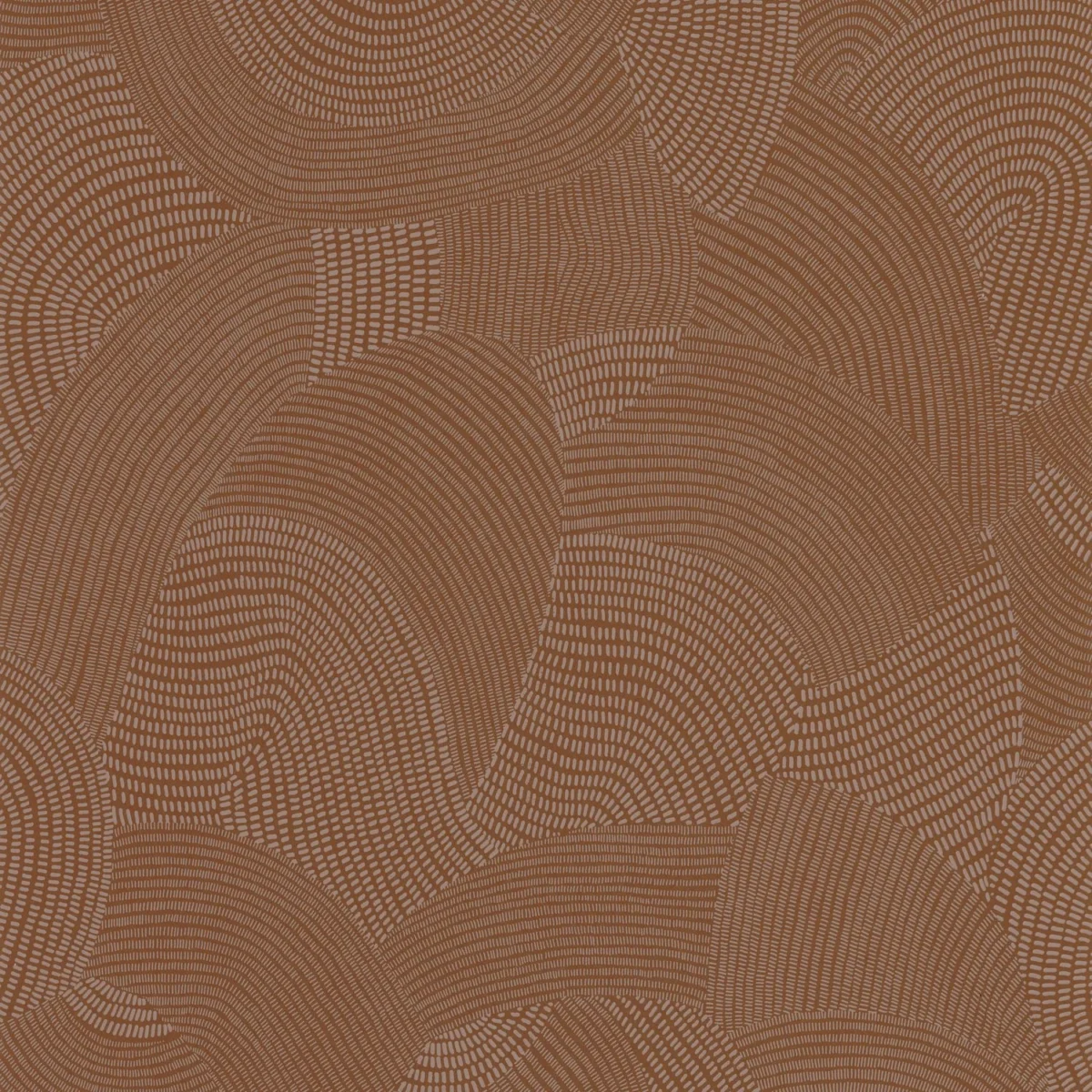 Nangara Tjala Wallpaper - Cuivre by brown misc wallpaper from casadeco