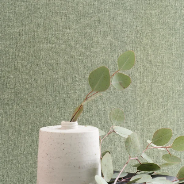 Java Wallpaper - Vert Kaki by green plain wallpaper and wall with vases