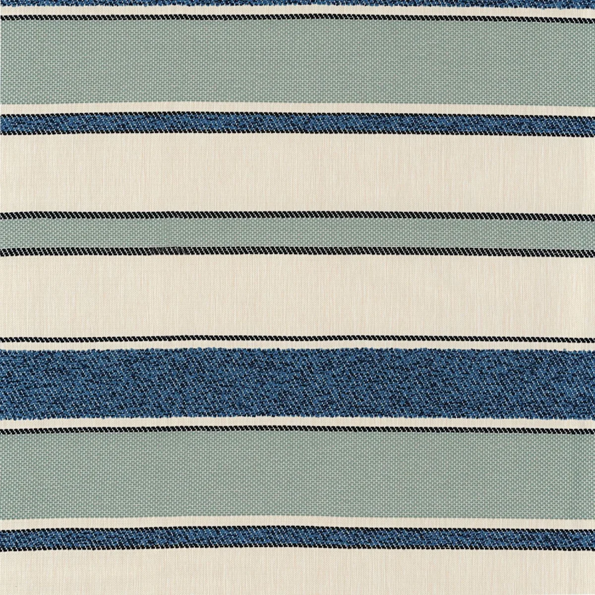 blue striped woven fabric from Casamance