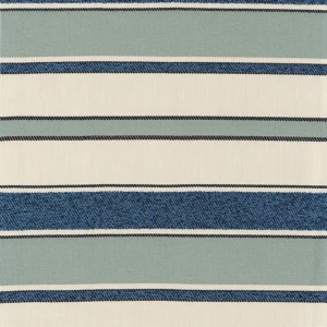 blue striped woven fabric from Casamance