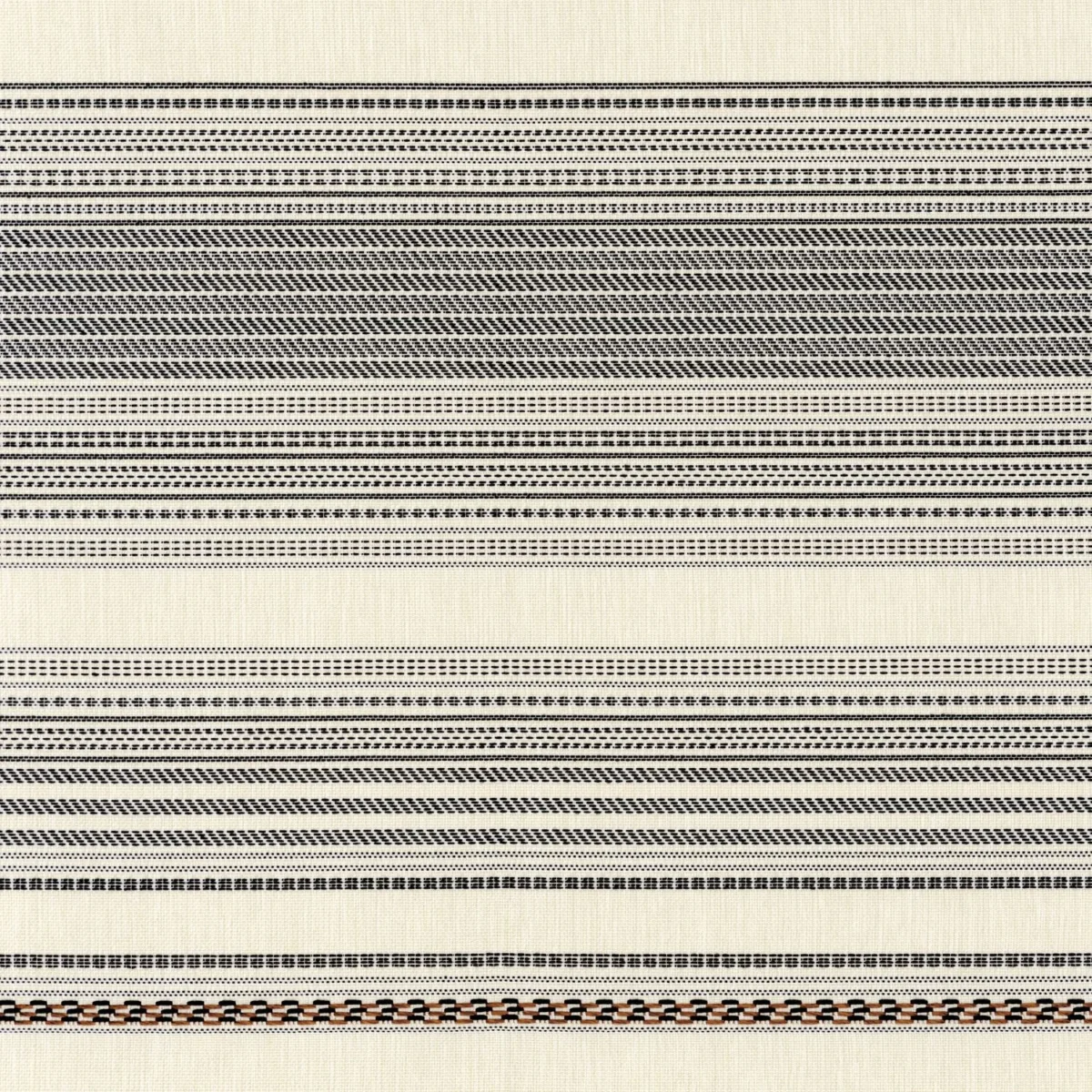 Ravello Fabric - Noir by black-grey striped woven fabric from Casamance