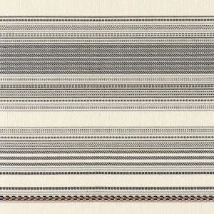 black-grey striped woven fabric from Casamance