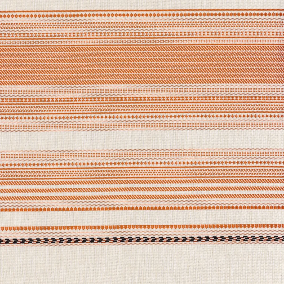 Ravello Fabric - Orange by orange striped woven fabric from Casamance
