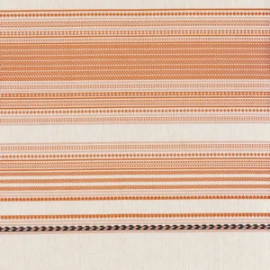 orange striped woven fabric from Casamance