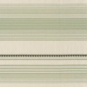 green striped woven fabric from Casamance