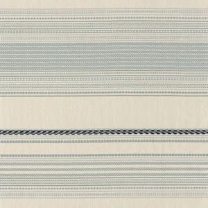 blue striped woven fabric from Casamance