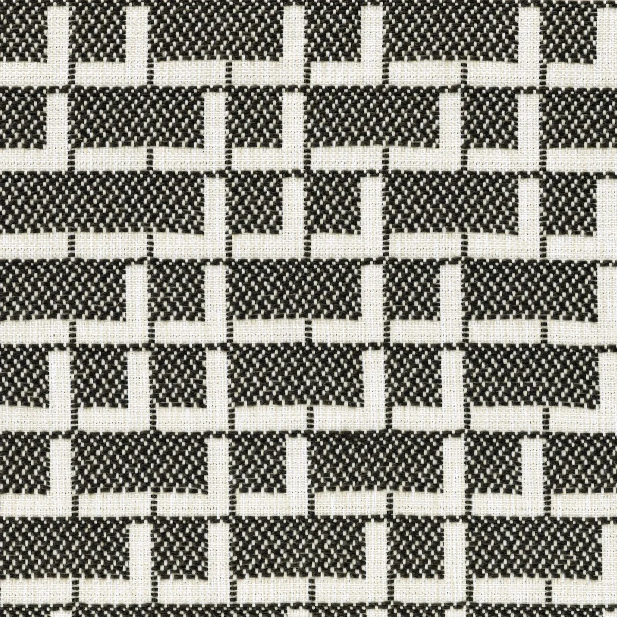 Rufolo Fabric - Anthracite by black-grey geometric jacquard fabric from Casamance