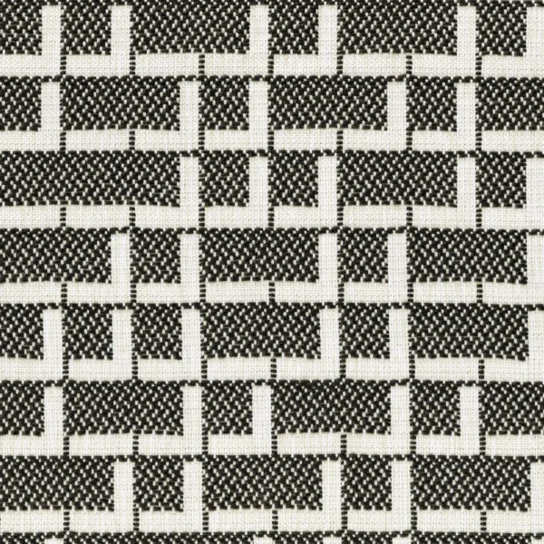 Rufolo Fabric - Anthracite by black-grey geometric jacquard fabric from Casamance
